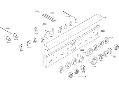 Control Panel Diagram and Parts List for PD366BS 06 Thermador Range