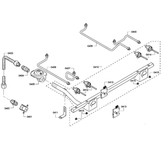 Manifold Assy Diagram and Parts List for PRD304GHU 05 Thermador Range