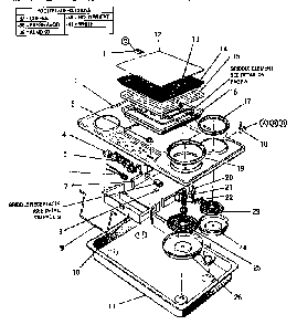 Part Location Diagram of 00484730 Bosch COOKTOP STAND