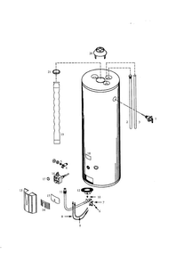 Energy Efficient 40 Gallon Short Diagram and Parts List for 153334290  Kenmore Water Heater