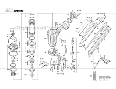 Part Location Diagram of 2610005316 Bosch Tool PISTON ASSEMBLY
