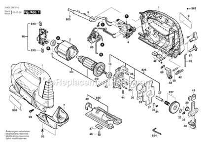 Part Location Diagram of 2600914022 Bosch Tool NEEDLE SLEEVE