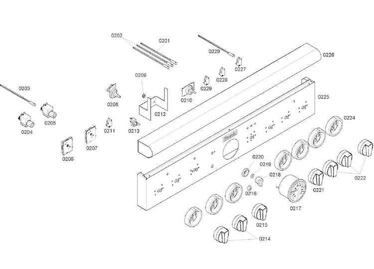 Control Panel Diagram and Parts List for PD366BS 06 Thermador Range