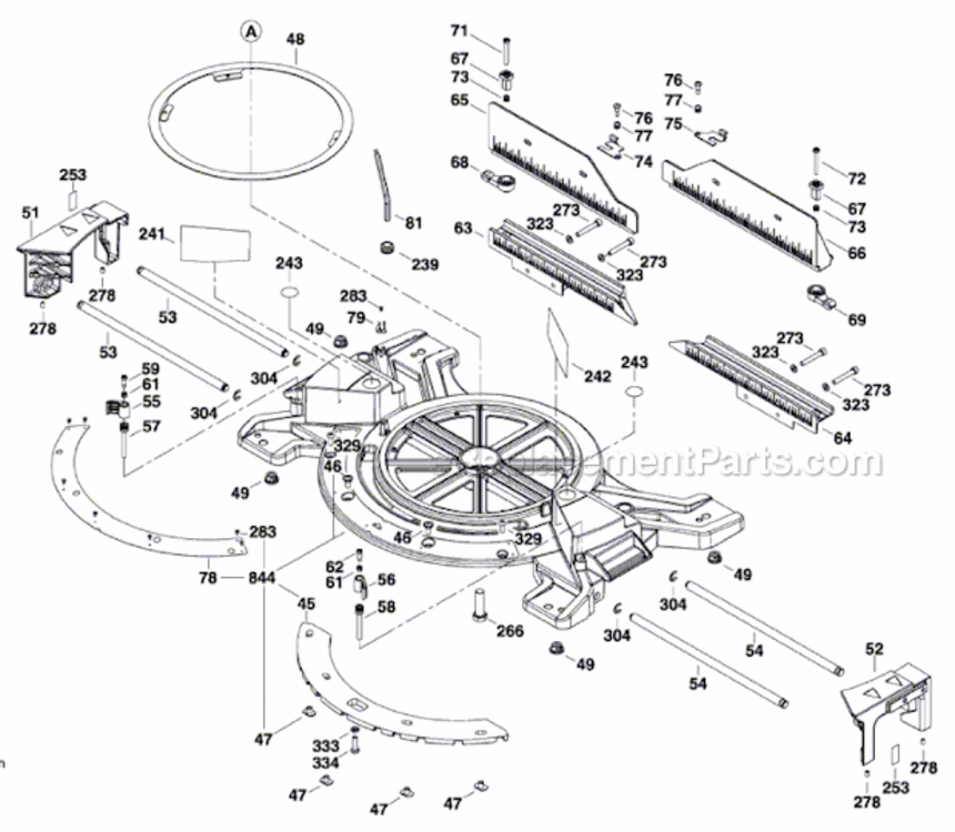 Page A Diagram and Parts List for 3601F65010 Bosch