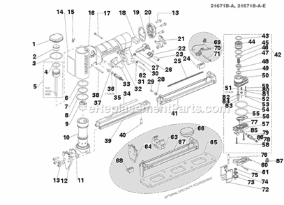 Part Location Diagram of 174348 Bostitch Spring,Compression