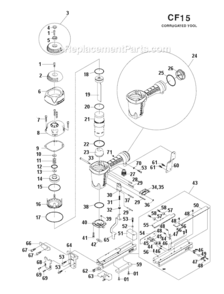 Part Location Diagram of 174054 DeWALT PISTON-HEAD VALVE