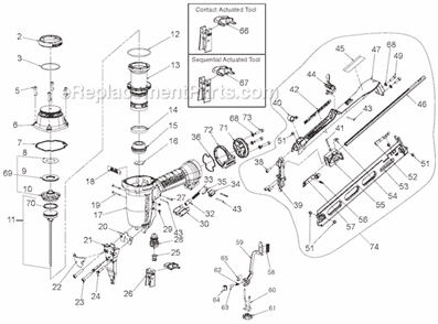 Part Location Diagram of 107581 DeWALT ASSEMBLY-C.T.TRIGGER