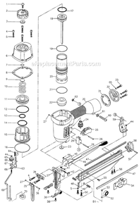 Part Location Diagram of 189980 DeWALT HEAD VALVE