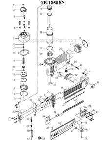 Part Location Diagram of JS4033H1 Bostitch Driver Guide
