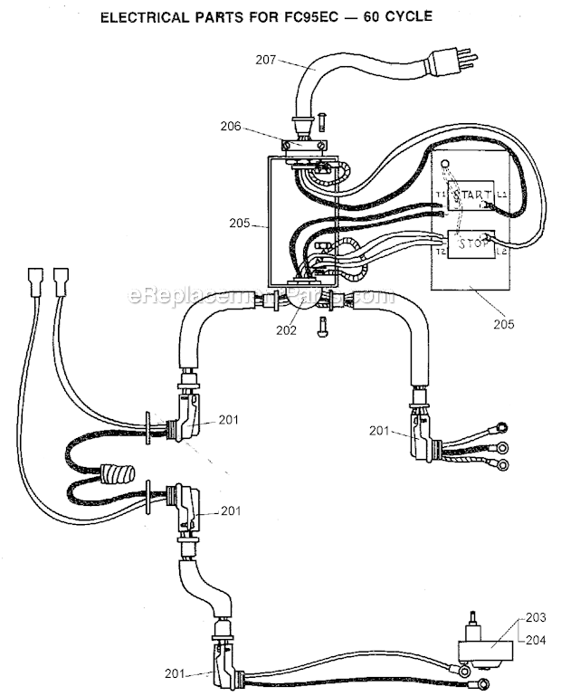 Page B Diagram and Parts List for  Bostitch Nailer