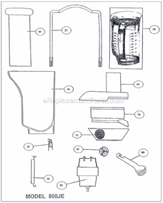 Part Location Diagram of SP0000259 Breville Top Cover