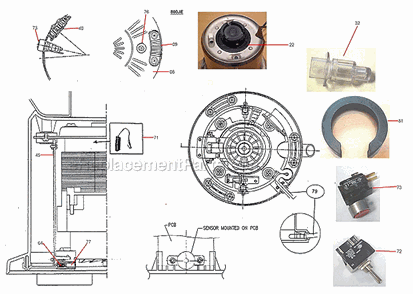Page B Diagram and Parts List for  Breville Juicer