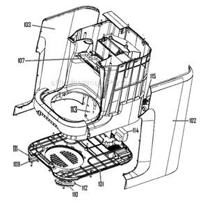 Page A Diagram and Parts List for  Breville Coffee Maker