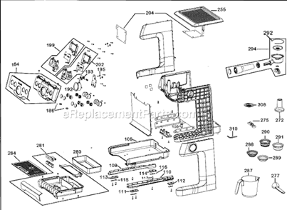 Part Location Diagram of SP0011391 Breville Milk Jug Assembly