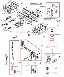 Page C Diagram and Parts List for  Breville Espresso Machine