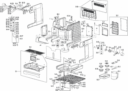 Part Location Diagram of SP0001740 Breville Drip Tray Complete Assembly