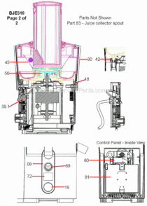 Page B Diagram and Parts List for  Breville Juicer