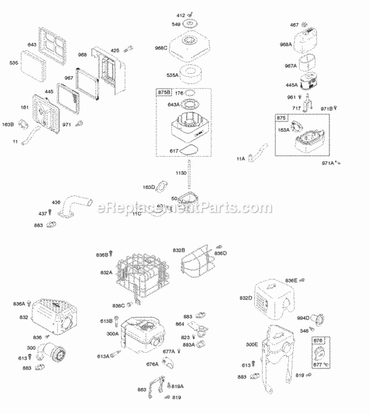 Briggs and Stratton 122337-4185-B8 Engine - OEM Parts ...