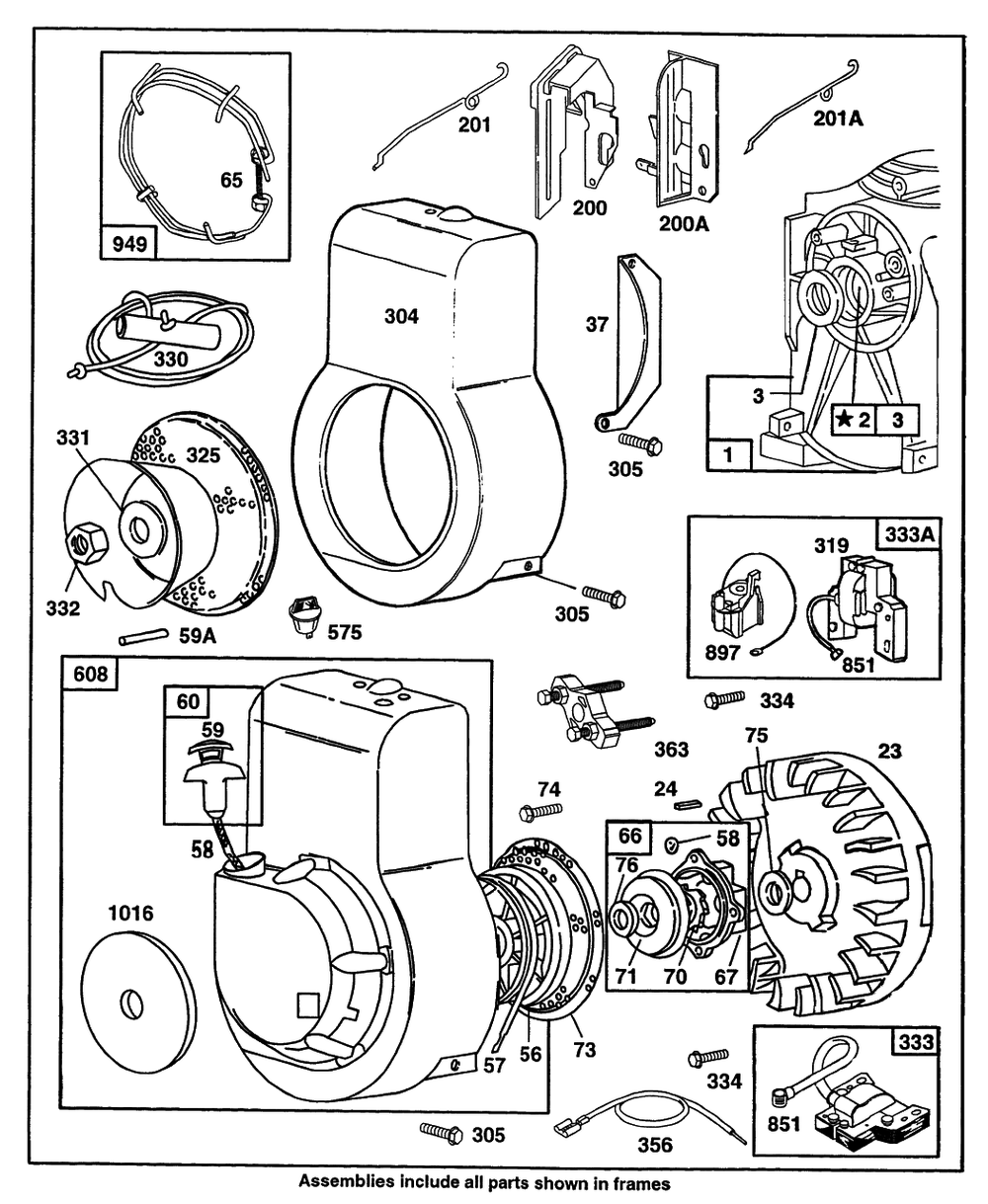 Briggs and Stratton 60102-1144-01 Engine - OEM Parts ...