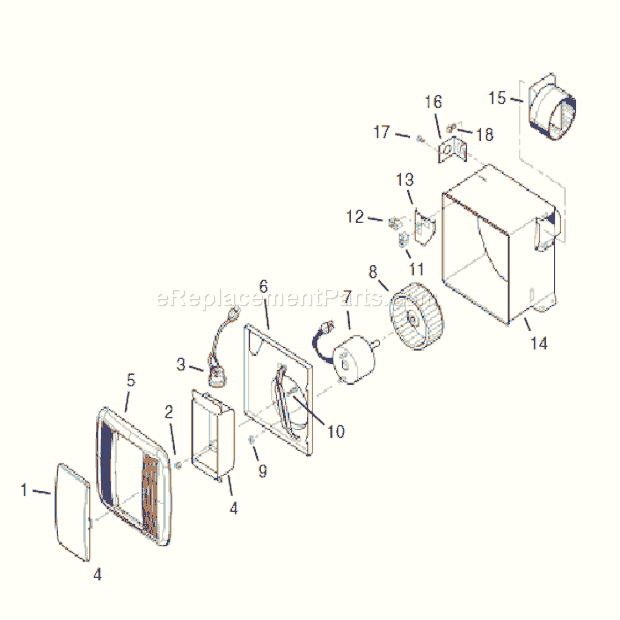 Page A Diagram and Parts List for  Broan Bath & Ventilation Fan