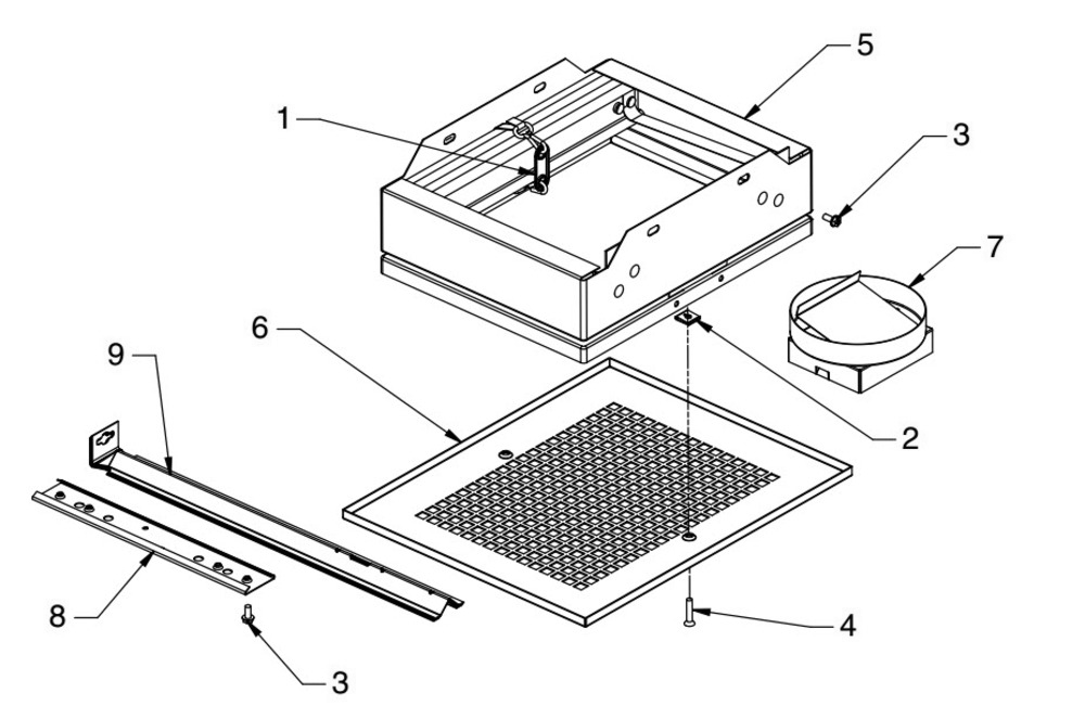Part List Diagram and Parts List for  Broan Bath & Ventilation Fan