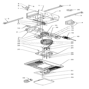 Part Location Diagram of S97020888 Nutone Heating Element