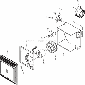 Page A Diagram and Parts List for  Broan Bath & Ventilation Fan