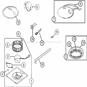 Part Location Diagram of S44388000 Nutone Hanger Bar