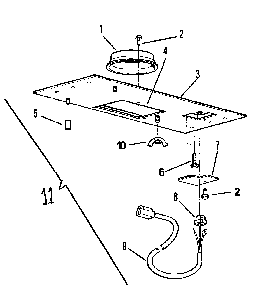 Blower p6 plate Diagram and Parts List for  Broan Range Hood