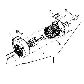 Blower pp3 & p6 Diagram and Parts List for  Broan Range Hood