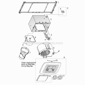 Page A Diagram and Parts List for  Broan Bath & Ventilation Fan
