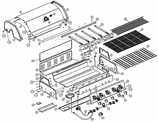 Page A Diagram and Parts List for  Broil-Mate Grill