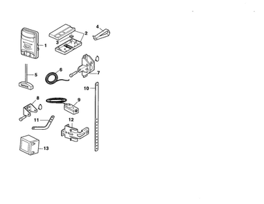 Installation Parts Diagram and Parts List for  Chamberlain Garage Door Opener
