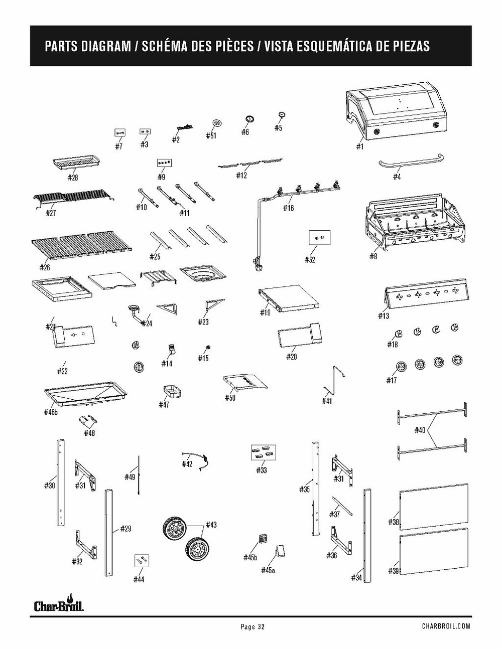 Diagram Diagram and Parts List for 2021 Char-Broil Grill
