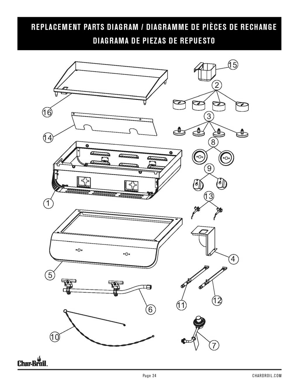 Diagram Diagram and Parts List for 19952085 2019 Char-Broil Grill Accessories