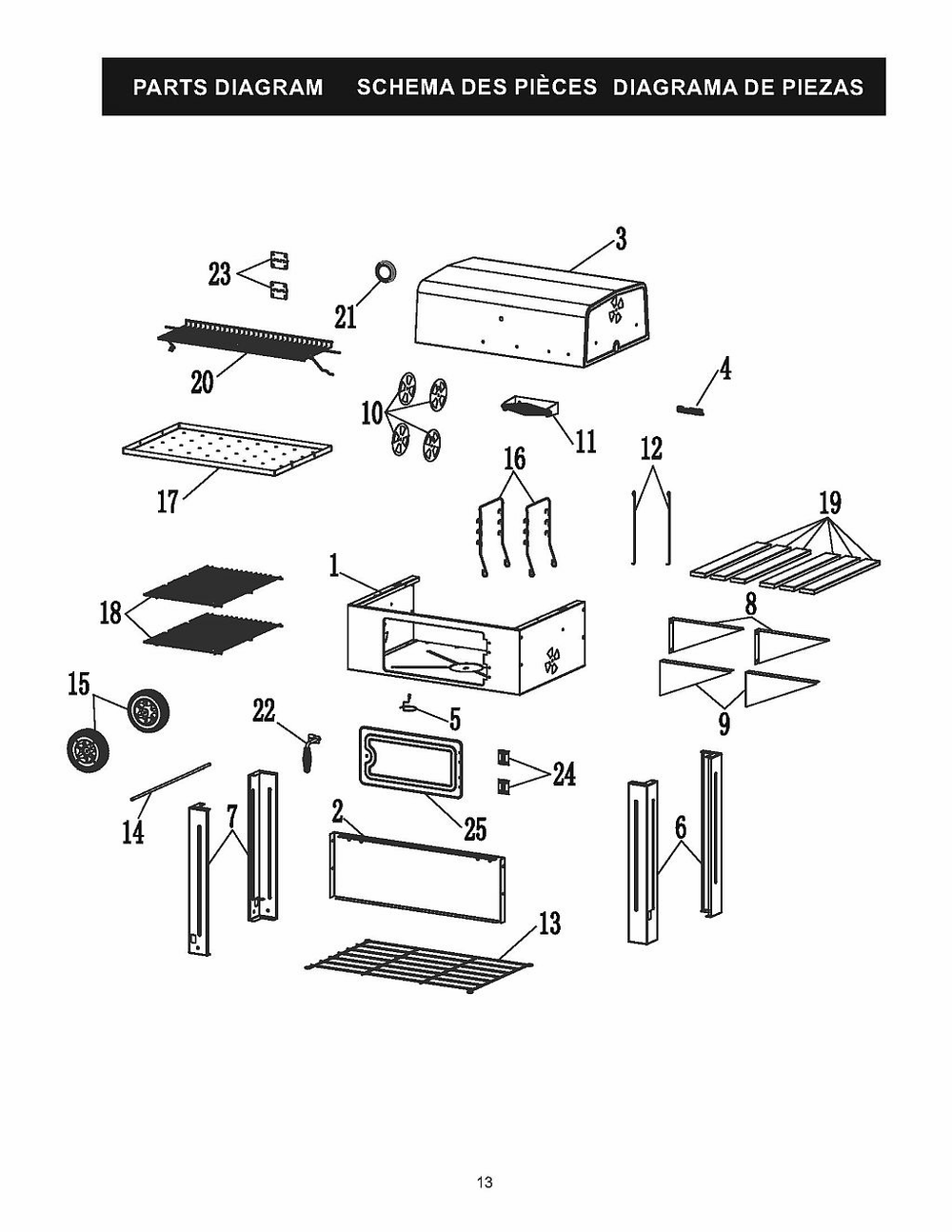 Diagram Diagram and Parts List for 2021 Char-Broil Grill