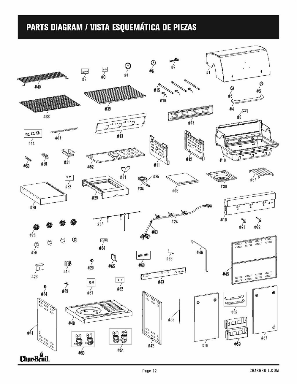 Diagram Diagram and Parts List for 2020 Char-Broil Grill