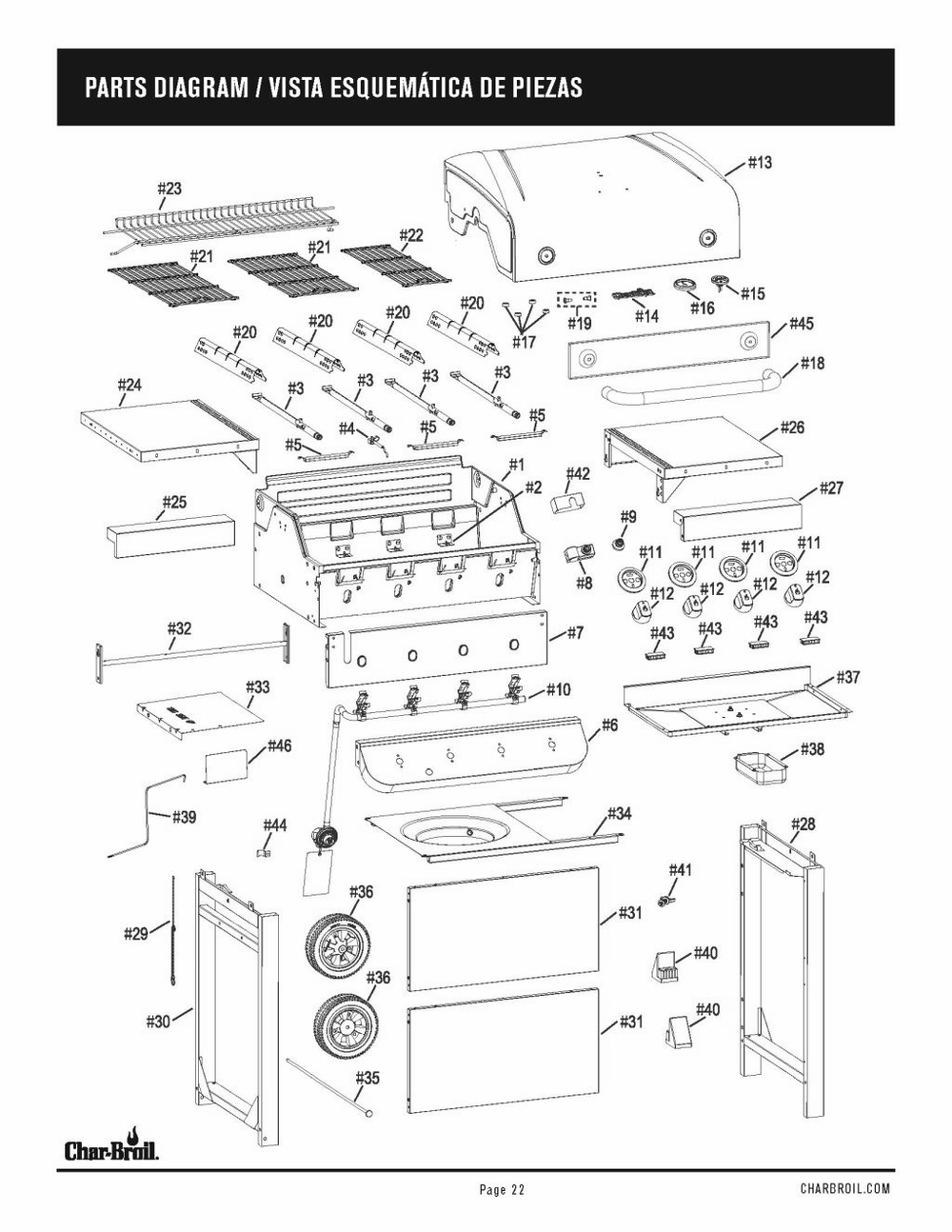 Diagram Diagram and Parts List for 2019 Char-Broil Grill