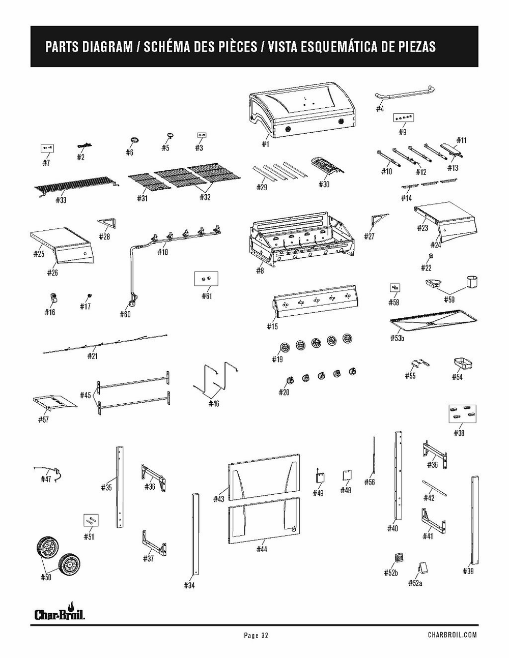 Diagram Diagram and Parts List for 2021 Char-Broil Grill