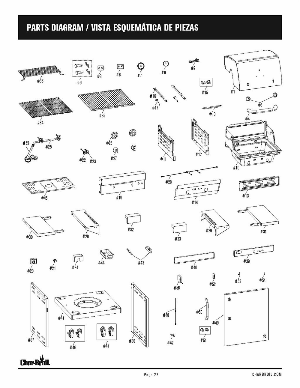 Diagram Diagram and Parts List for 2020 Char-Broil Grill