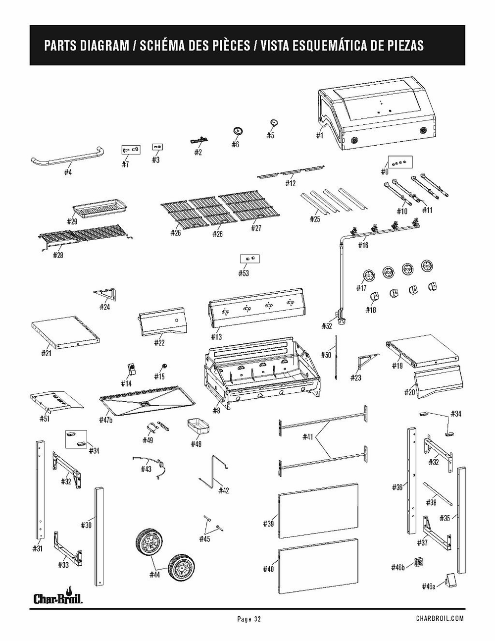 Diagram Diagram and Parts List for 2021 Char-Broil Grill