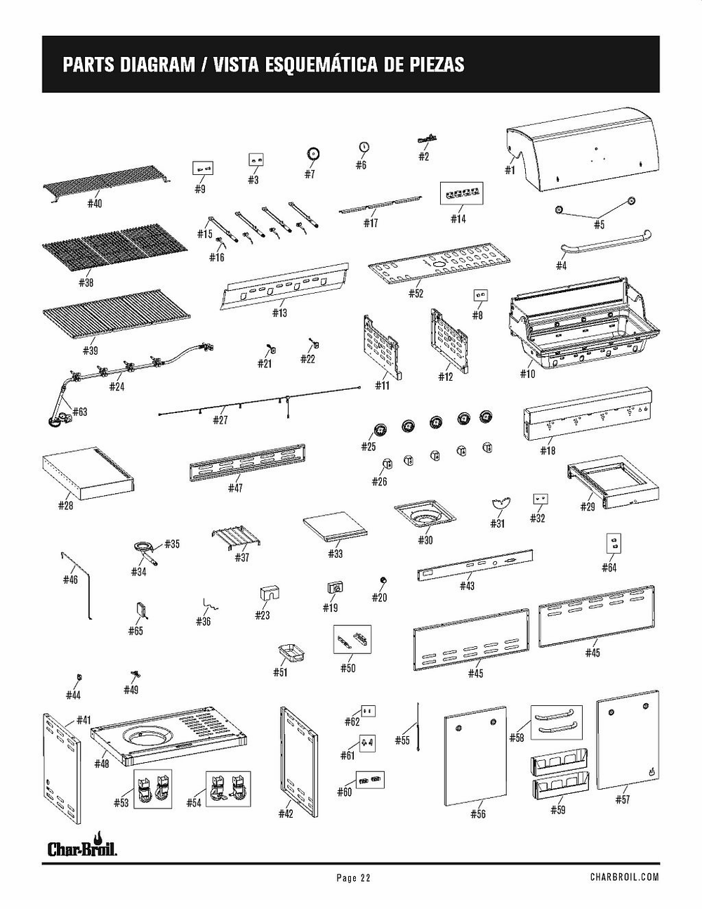 Diagram Diagram and Parts List for 2020 Char-Broil Grill