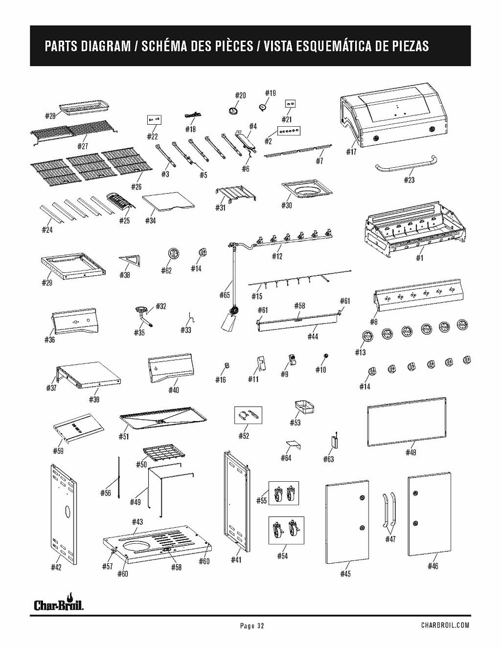 Diagram Diagram and Parts List for 2021 Char-Broil Grill