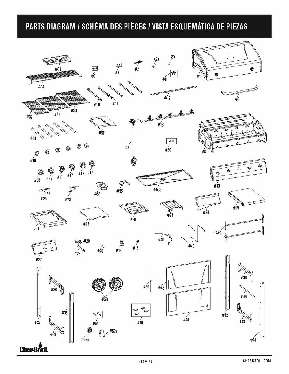 Diagram Diagram and Parts List for 2021 Char-Broil Grill