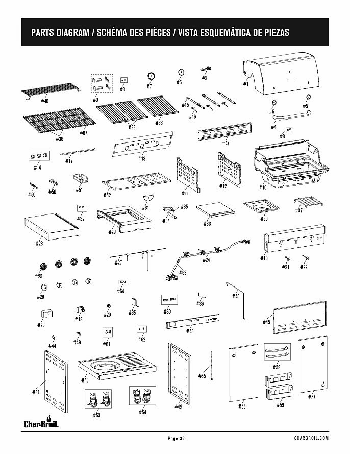 Diagram Diagram and Parts List for 2022 Char-Broil Grill