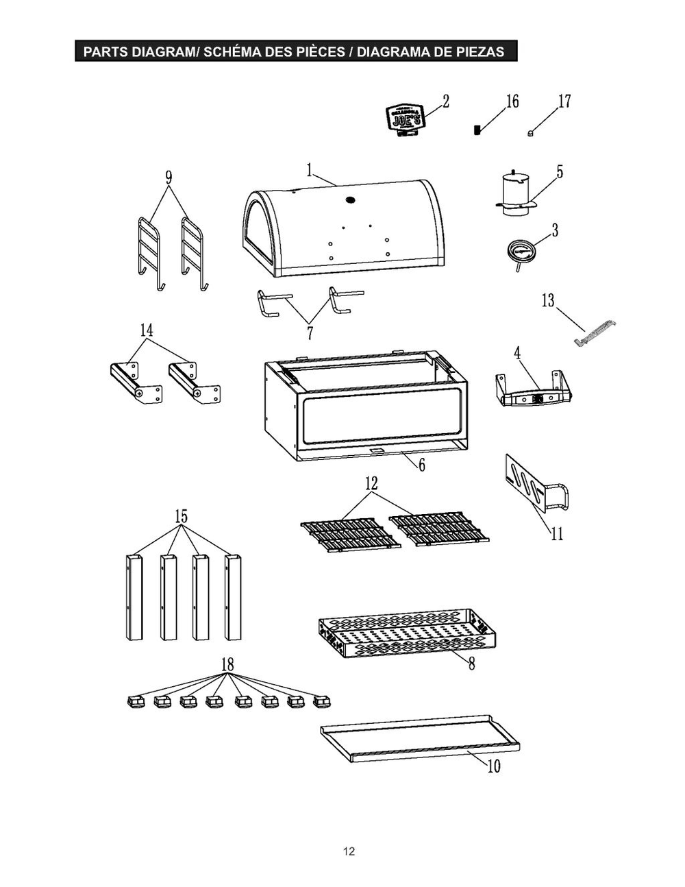 Diagram Diagram and Parts List for 2019 Char-Broil Grill