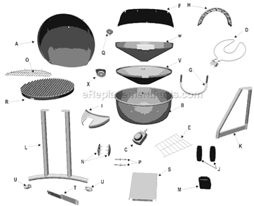 Part Location Diagram of 29103488 Char-Broil Control Panel