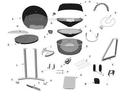 Page A Diagram and Parts List for  Char-Broil Grill