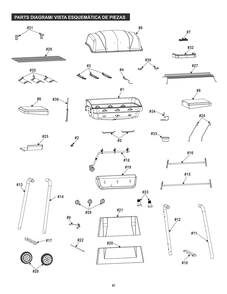 Diagram 1 Diagram and Parts List for  Char-Broil Grill