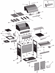 Page A Diagram and Parts List for  Char-Broil Grill